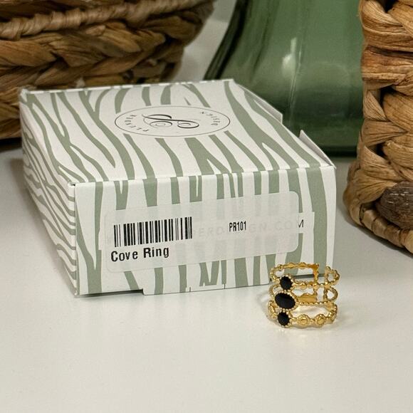 New Plunder "Cove" Gold with Black Accent Ring - Picture 5 of 5